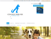 Tablet Screenshot of collegeparkvetclinic.com